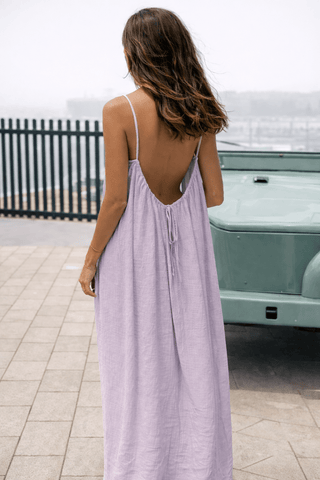 Velle Noir Backless Maxi Jurk