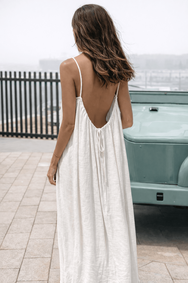 Velle Noir Backless Maxi Jurk