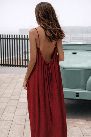 Velle Noir Backless Maxi Jurk