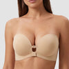 Front-Closure Strapless Push-Up Bra